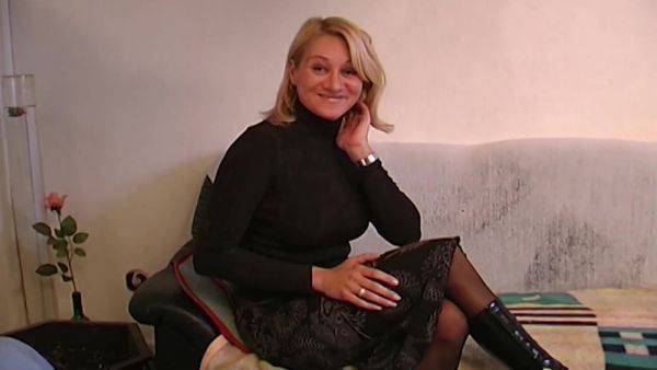 A Busty Blonde Milf From Germany Gets Her Amazing Tits Sprayed With Cum - Germany on cooltits.com