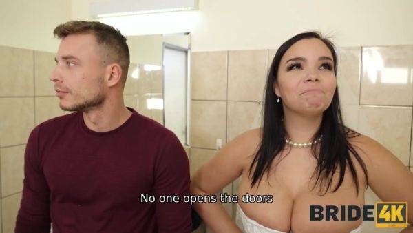 Bride Needs Cock Before Wedding with Sofia Lee - Big ass busty babe fucked in public toilet on cooltits.com